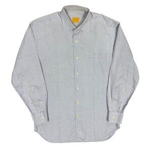 Robert Talbott Carmel Oxford Dress Shirt 15 1/5 R Blue Cotton Medium